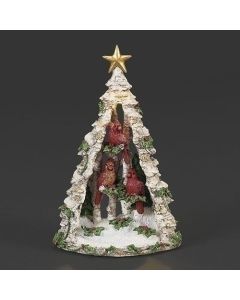 Lighted Cardinal Tree