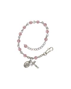 Lt Rose Rosary Bracelet