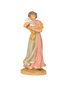 Maia, Lady with Lamb, 5" Fontanini