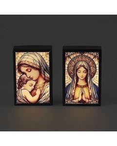 Mary Stain Glass Plaque