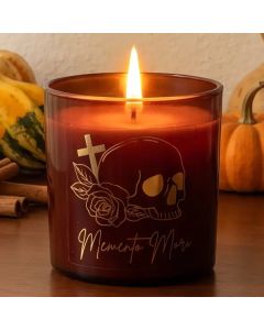 Memento Mori Glass Candle