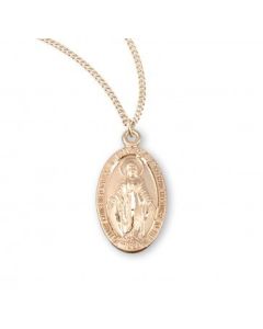Miraculous Medal SS 7/8" Oval