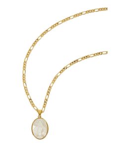 Miraculous MOP Medal Gold Tone