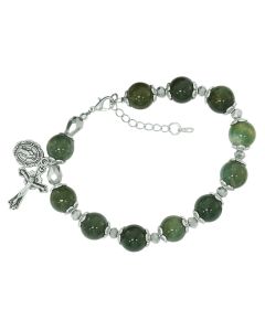 Moss Agate Stone Rosary Bracel