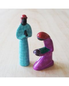 Nativity 2pc color Soapstone