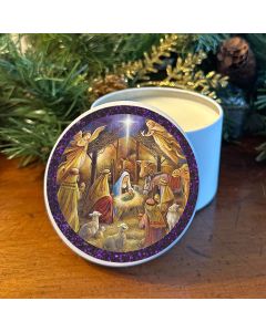 Nativity Tin Candle