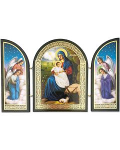 Nativity w/Angels Triptych