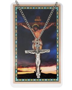 Pewter Crucifix Medal