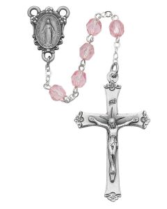 Pink Glass Rosary