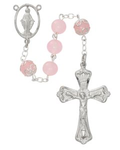 Pink Glass Rosary