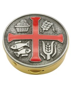 Pyx with Red Enamel Cross