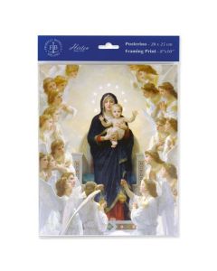 8" x 10" Queen of Angels, Framing Print by Bouguereau, Printed in USA
