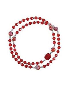 Red Crystal Twist Rosary