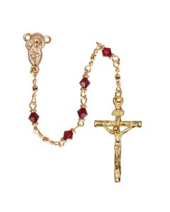 Rosary 5 Decade 4mm Red