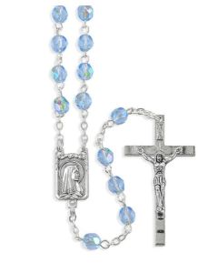 Rosary 5mm Sapphire Crystal