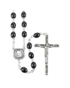 Rosary 7 x 9mm Black Boxwood