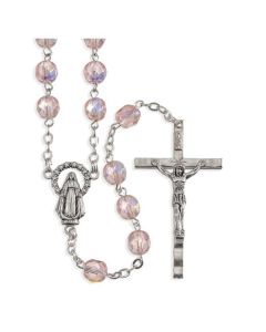Rosary 7MM Pink AB