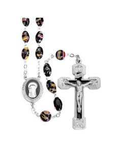 Rosary Black Venetian Glass
