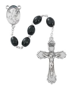 Rosary Black Wood 6x8mm