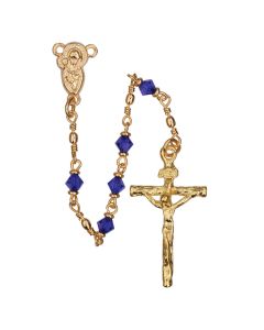 Rosary Blue Crystal 4mm