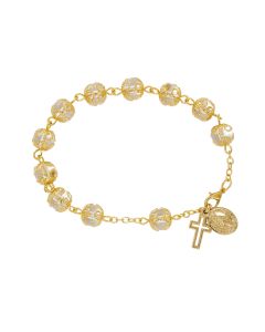 Rosary Bracelet Gold Capped