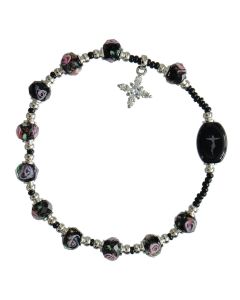 Rosary Bracelet Murano Plum