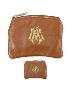 Rosary Case Leather Brown