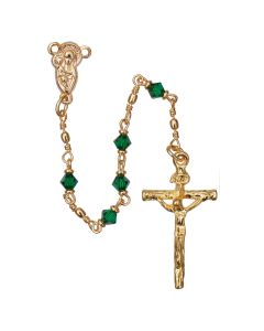 Rosary Green Crystal 4mm
