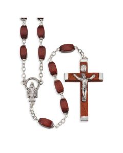 Rosary Maroon Wood Bead