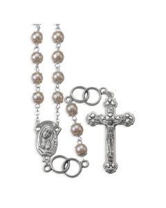 Rosary Oval White Pearl