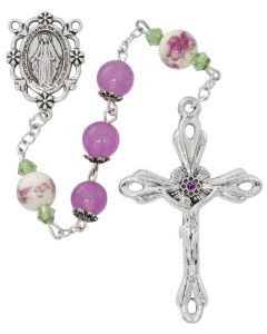 Rosary Purple Ceramic