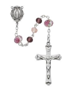 Rosary purple/pink crystal