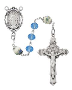 Rosary SS Blue Crystal