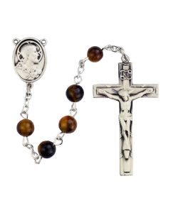 Rosary SS Brown 6mm