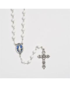 Rosary White Blue Miraculous