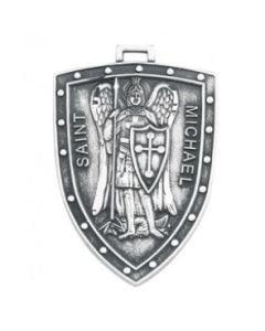 St. Michael Sterling Silver Shield Medal