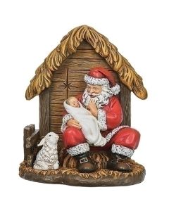 Seated Santa with Baby Jesus