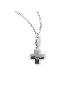 Small SS Cross 18" Chain