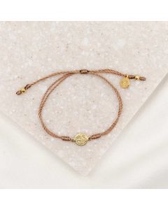 St Benedict Bracelet Gold/Taup