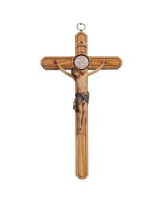 St Benedict Olive Wood Crucifi