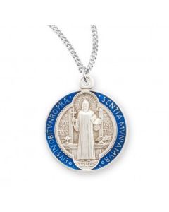 St Benedict Round Enameled SS
