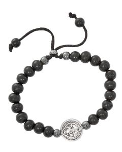 St Benedict Wood Adj Bracelet