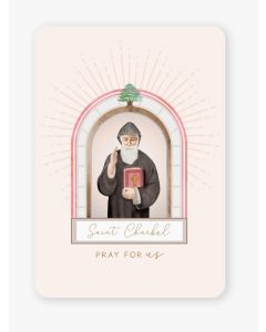 St Charbel Prayer Card