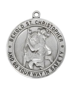 St Christopher Medal Pewter