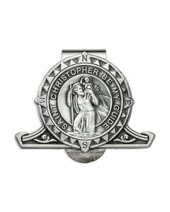 Our pewter medal comes with a clip for the visor and is beautifully carded with our exclusive Italian 'Bonella' artwork. 1 1/2" x 1"