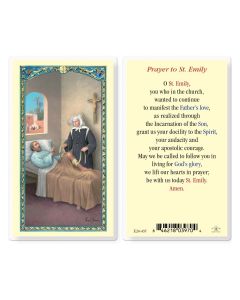 St Emily Holy Card