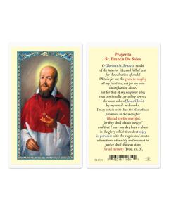 St Francis de Sales Holy Card