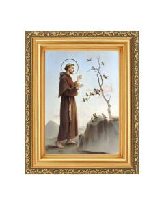 St Francis with Birds Framed
