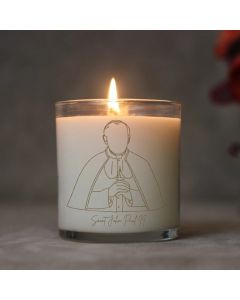 St John Paul II Glass Candle