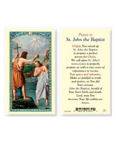 St John the Baptist Holy Card